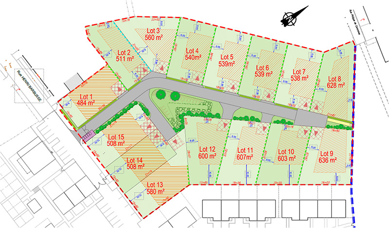 Plan terrain Clos du Parc à Dreux