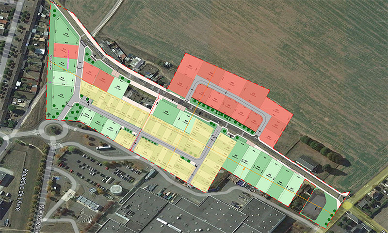 Plan terrain L'Orée des Champs à Dreux